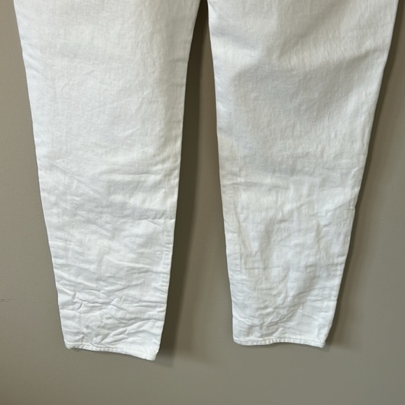 MOTHER Snacks High Waist Twizzy Jean Skimp Sticky Rice White Straight Leg 34 NEW - Picture 10 of 14